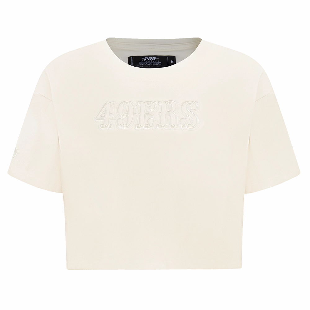 NFL SAN FRANCISCO 49ERS NEUTRAL WOMEN'S BOXY TEE (EGGSHELL)