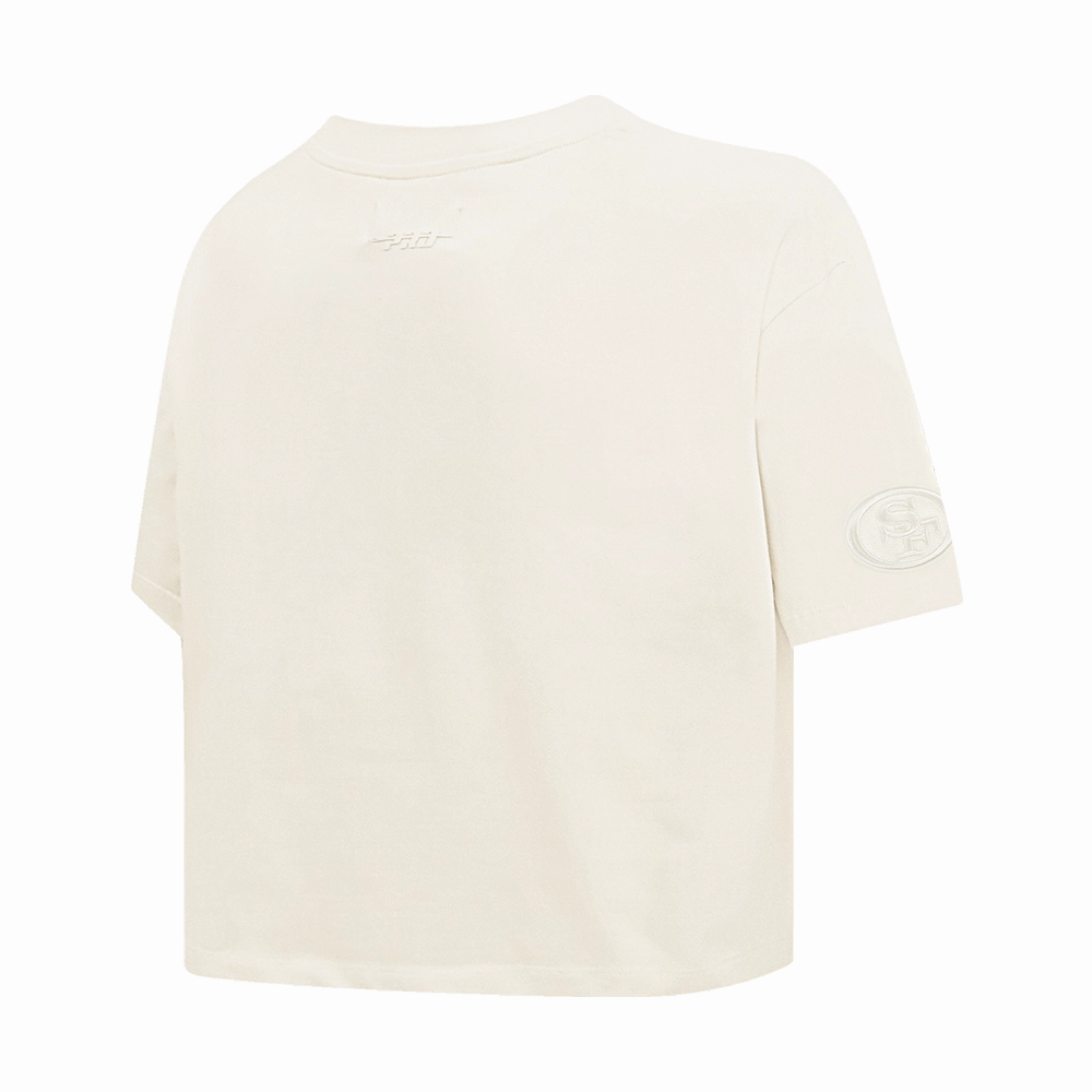 NFL SAN FRANCISCO 49ERS NEUTRAL WOMEN'S BOXY TEE (EGGSHELL)