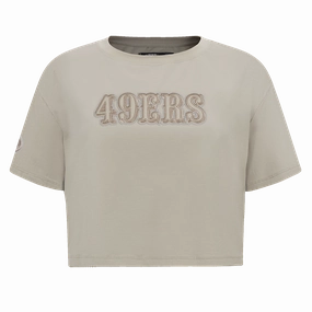 NFL SAN FRANCISCO 49ERS NEUTRAL WOMEN'S BOXY TEE (TAUPE)