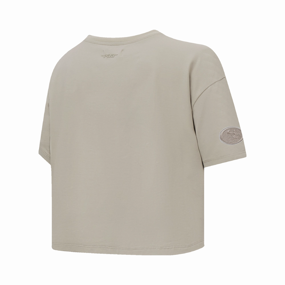 NFL SAN FRANCISCO 49ERS NEUTRAL WOMEN'S BOXY TEE (TAUPE)