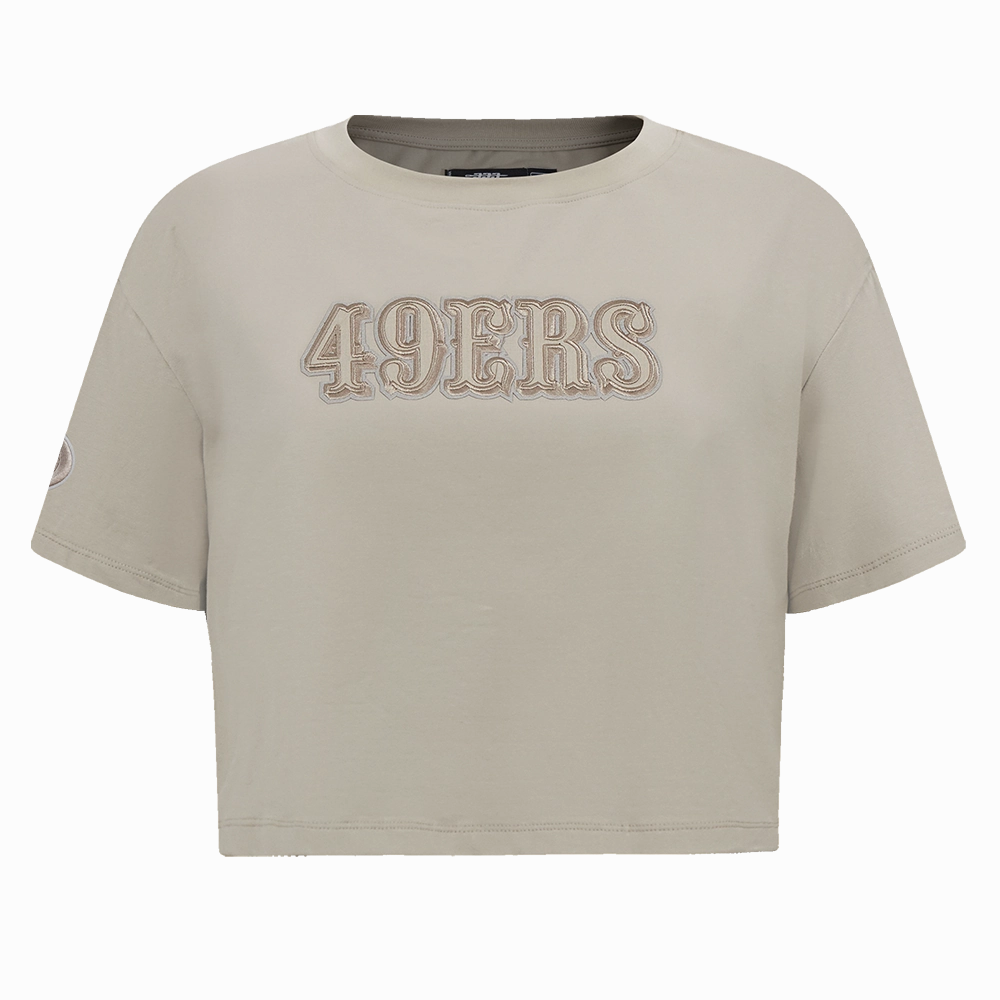 NFL SAN FRANCISCO 49ERS NEUTRAL WOMEN'S BOXY TEE (TAUPE)