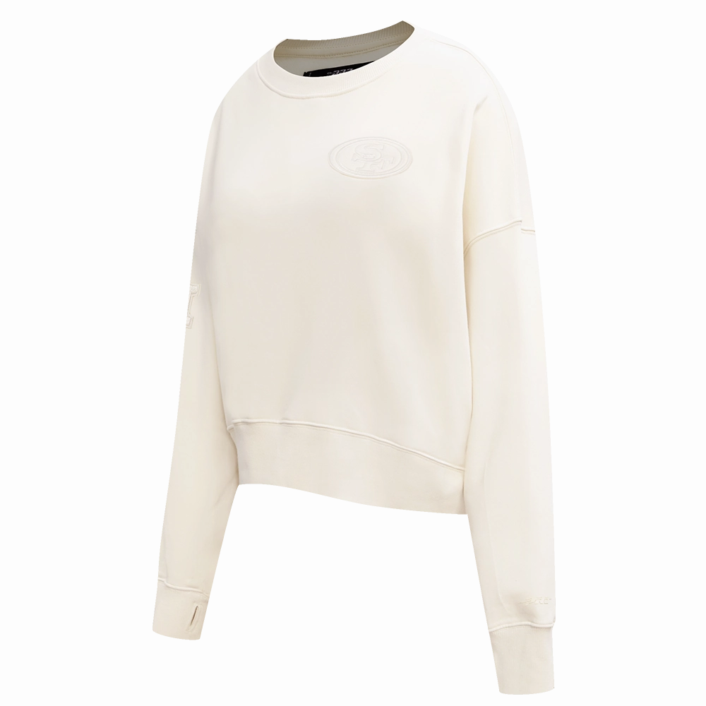 NFL SAN FRANCISCO 49ERS NEUTRAL WOMEN'S CREWNECK (EGGSHELL)