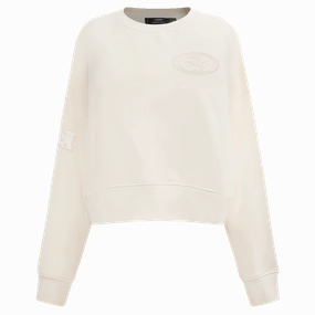 NFL SAN FRANCISCO 49ERS NEUTRAL WOMEN'S CREWNECK (EGGSHELL)