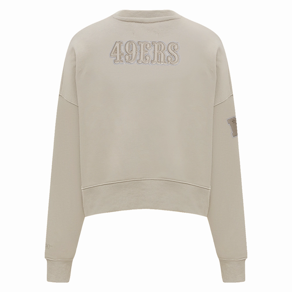 NFL SAN FRANCISCO 49ERS NEUTRAL WOMEN'S CREWNECK (TAUPE)