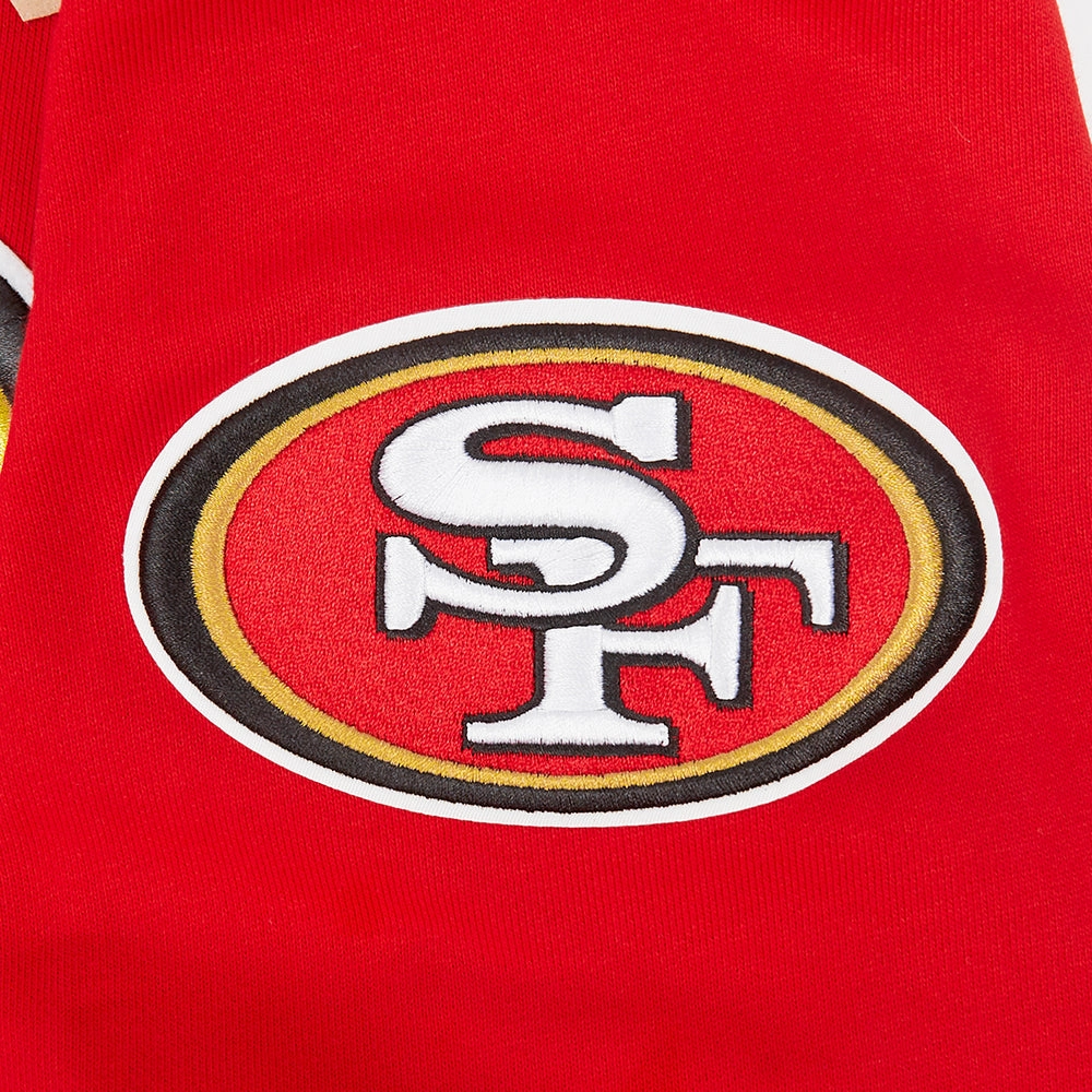 NFL SAN FRANCISCO 49ERS OLD ENGLISH MEN'S CREWNECK (RED)