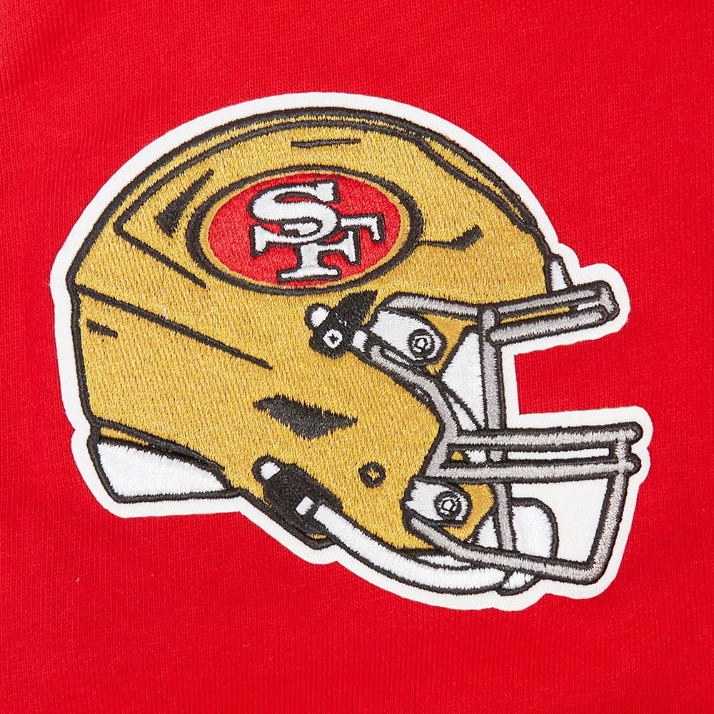 NFL SAN FRANCISCO 49ERS OLD ENGLISH MEN'S CREWNECK (RED)