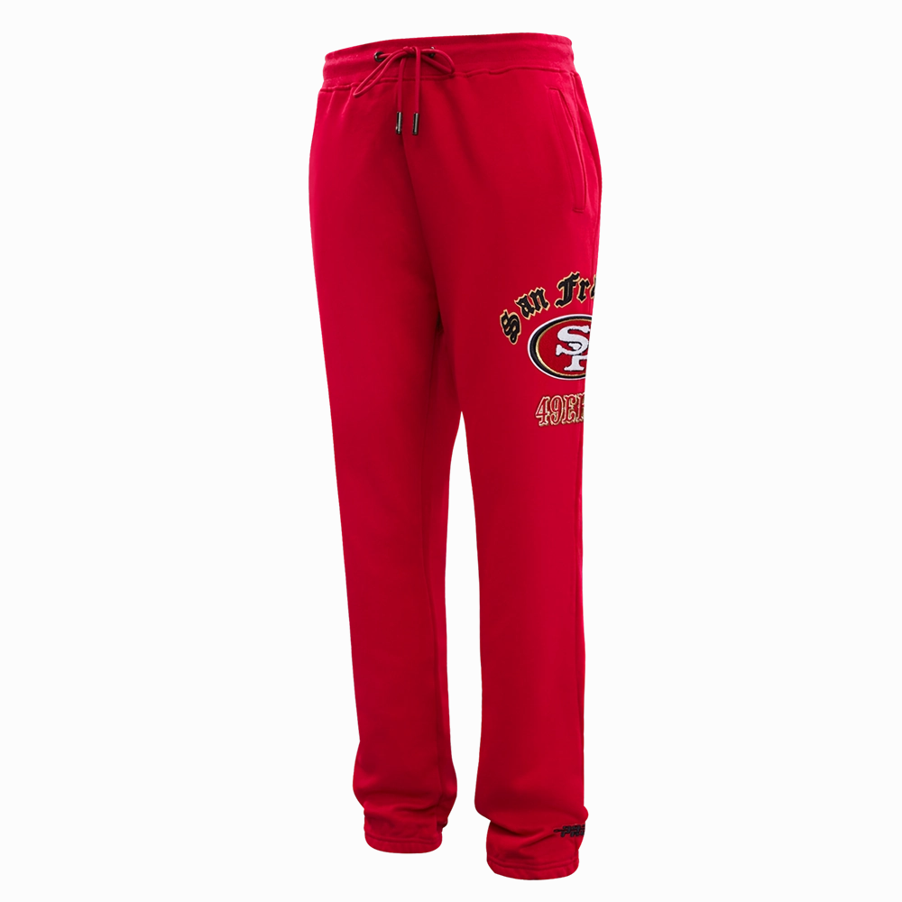 NFL SAN FRANCISCO 49ERS OLD ENGLISH MEN'S SWEATPANT (RED)