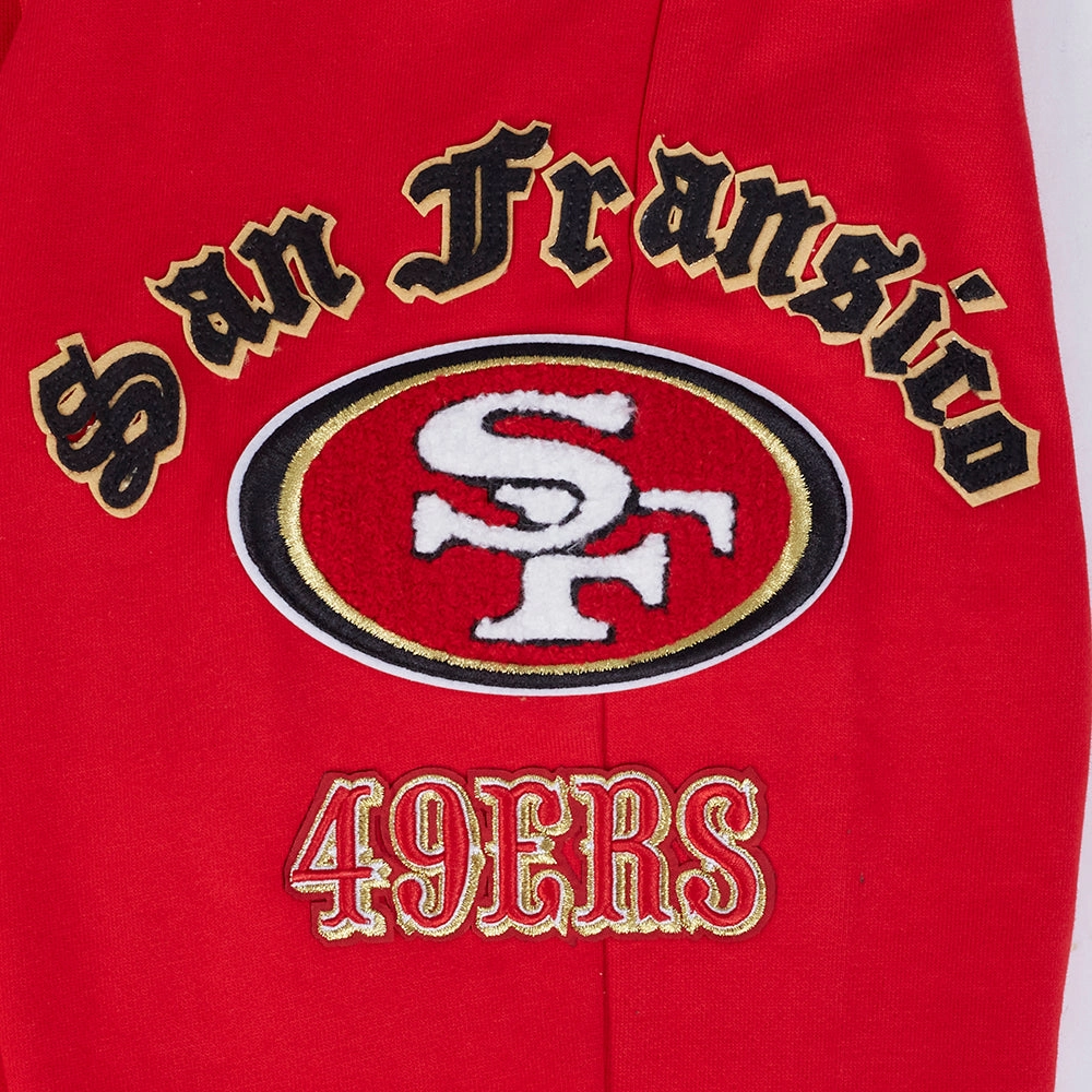 NFL SAN FRANCISCO 49ERS OLD ENGLISH MEN'S SWEATPANT (RED)