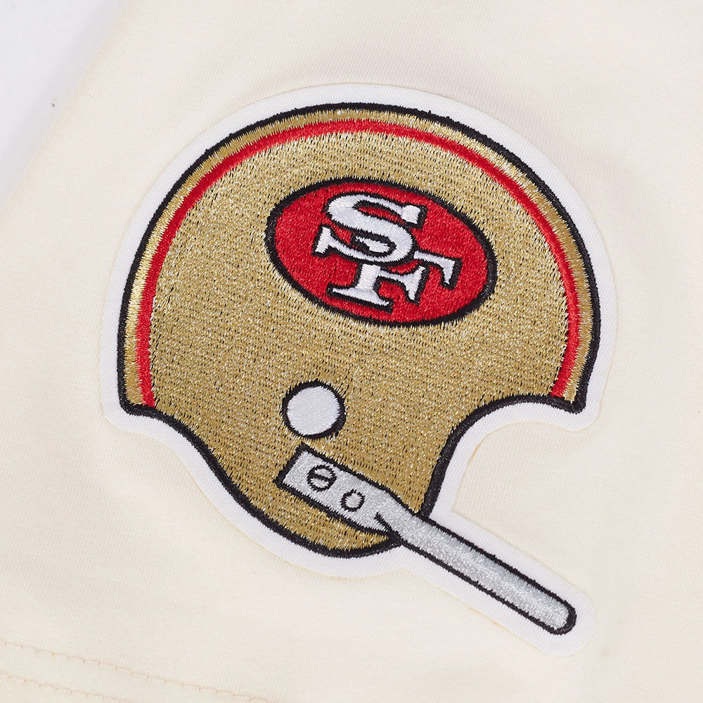 NFL SAN FRANCISCO 49ERS RETRO CASCADE MEN'S RINGER TEE (EGGSHELL/ RED)