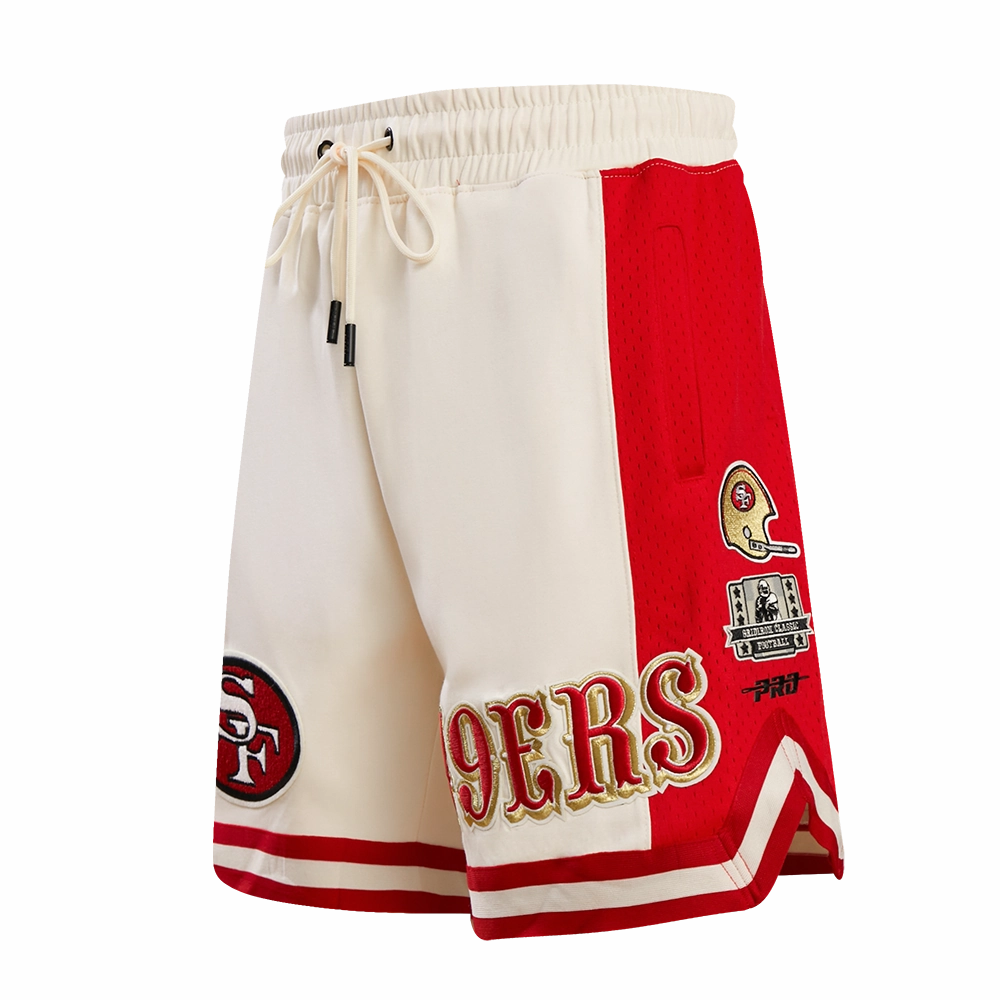 NFL SAN FRANCISCO 49ERS RETRO CLASSIC MEN'S 2.0 SHORT (EGGSHELL/ RED)