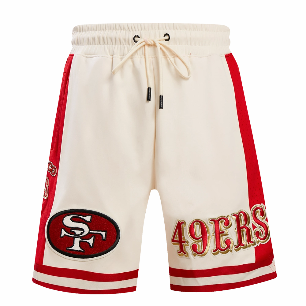 NFL SAN FRANCISCO 49ERS RETRO CLASSIC MEN'S 2.0 SHORT (EGGSHELL/ RED)