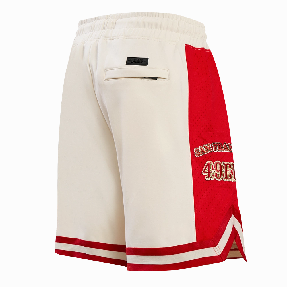 NFL SAN FRANCISCO 49ERS RETRO CLASSIC MEN'S 2.0 SHORT (EGGSHELL/ RED)