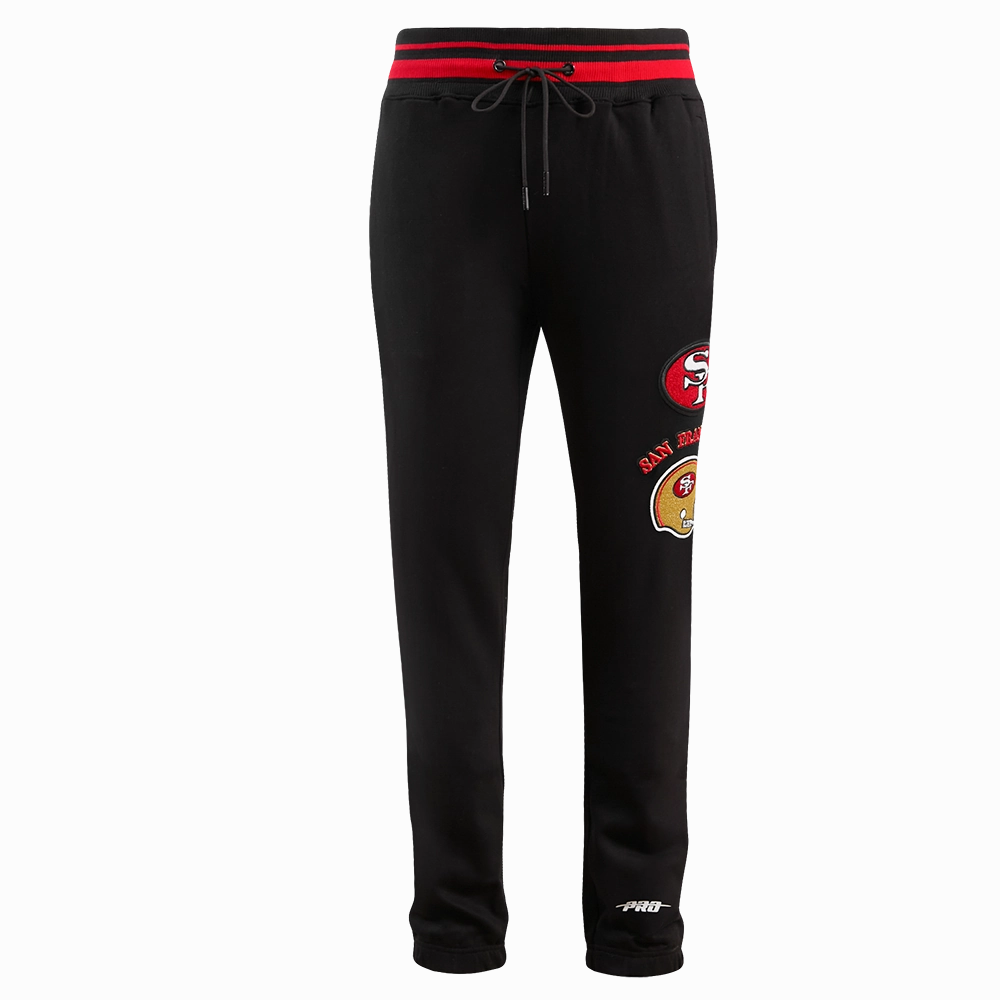 NFL SAN FRANCISCO 49ERS RETRO CLASSIC MEN'S SWEATPANT (BLACK/RED/BLACK)