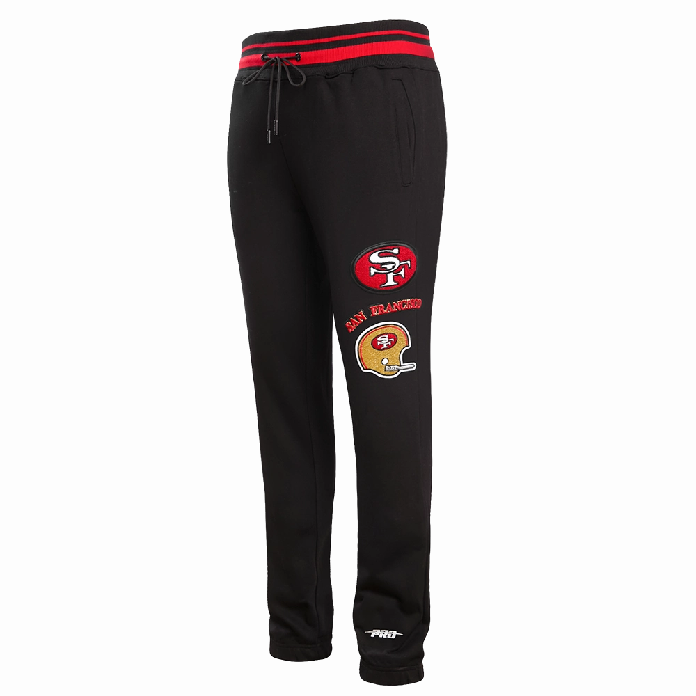 NFL SAN FRANCISCO 49ERS RETRO CLASSIC MEN'S SWEATPANT (BLACK/RED/BLACK)