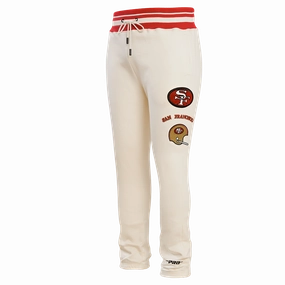 NFL SAN FRANCISCO 49ERS RETRO CLASSIC MEN'S SWEATPANT (EGGSHELL/ RED)