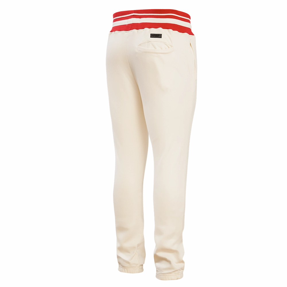 NFL SAN FRANCISCO 49ERS RETRO CLASSIC MEN'S SWEATPANT (EGGSHELL/ RED)