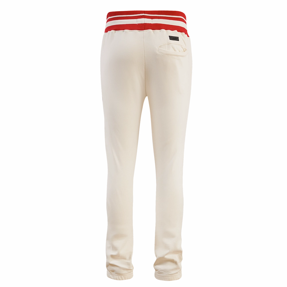 NFL SAN FRANCISCO 49ERS RETRO CLASSIC MEN'S SWEATPANT (EGGSHELL/ RED)