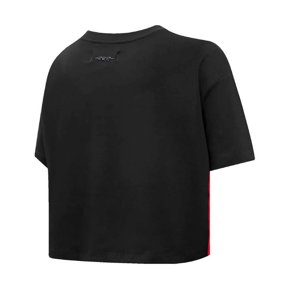 NFL SAN FRANCISCO 49ERS RETRO CLASSIC WOMEN'S BOXY TEE (BLACK)
