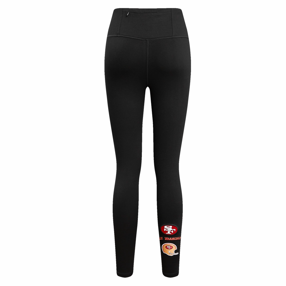 NFL SAN FRANCISCO 49ERS RETRO CLASSIC WOMEN'S JERSEY LEGGING (BLACK)