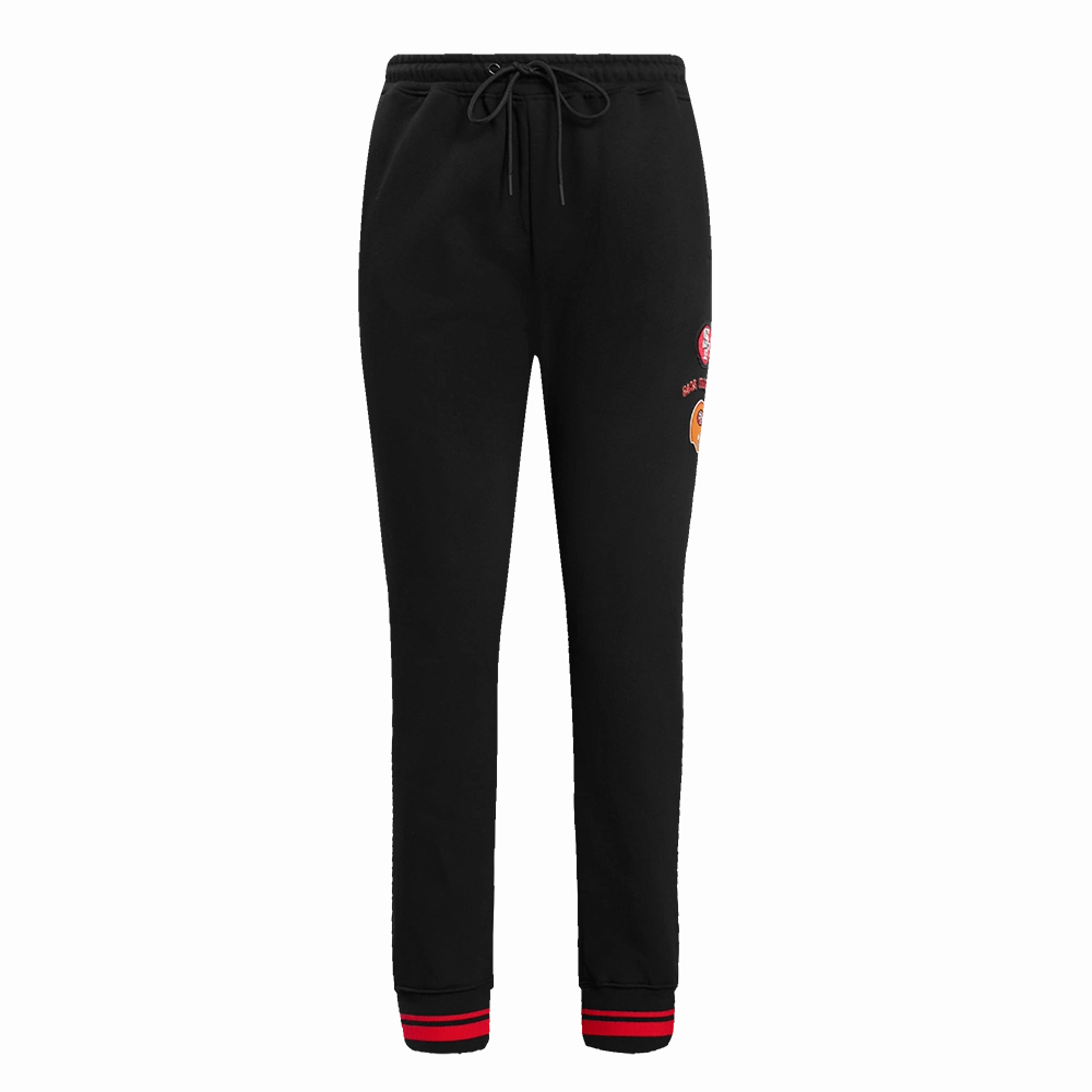 NFL SAN FRANCISCO 49ERS RETRO CLASSIC WOMEN'S SWEATPANT (BLACK/RED/BLACK)