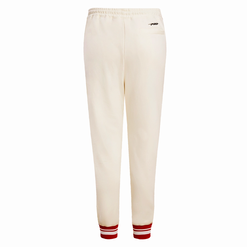 NFL SAN FRANCISCO 49ERS RETRO CLASSIC WOMEN'S SWEATPANT (EGGSHELL/ RED)