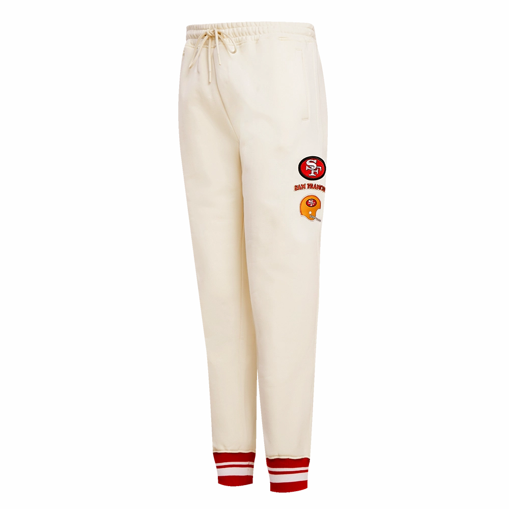 NFL SAN FRANCISCO 49ERS RETRO CLASSIC WOMEN'S SWEATPANT (EGGSHELL/ RED)