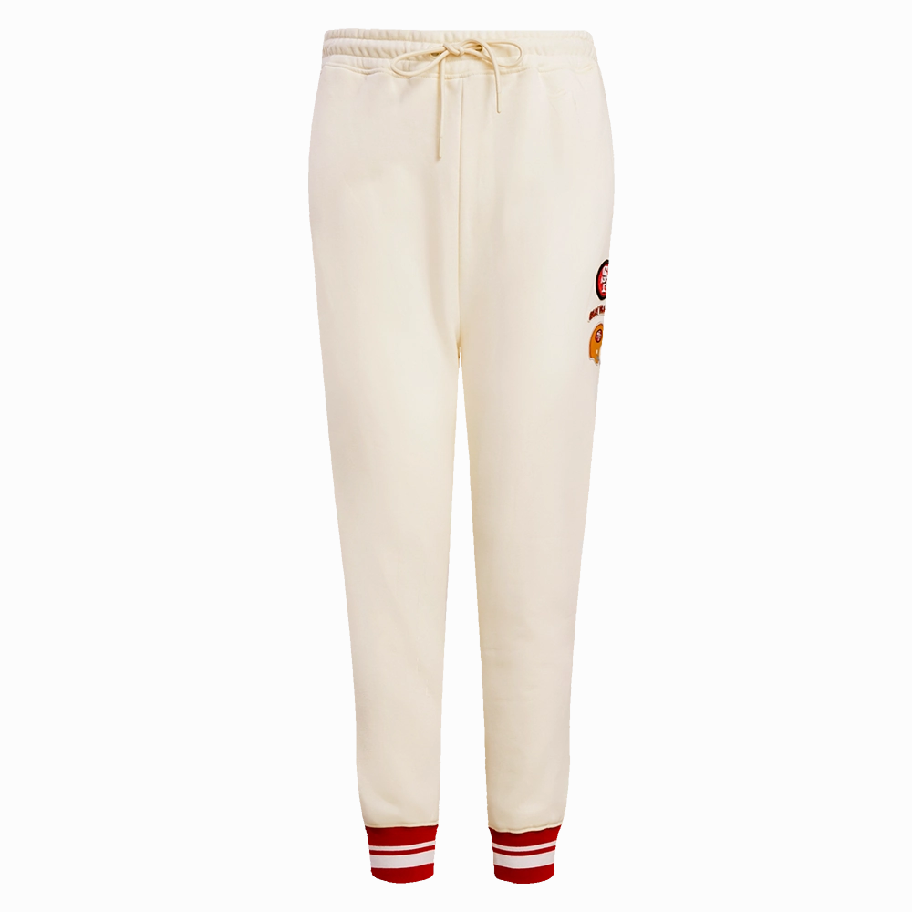 NFL SAN FRANCISCO 49ERS RETRO CLASSIC WOMEN'S SWEATPANT (EGGSHELL/ RED)
