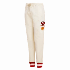 NFL SAN FRANCISCO 49ERS RETRO CLASSIC WOMEN'S SWEATPANT (EGGSHELL/ RED)