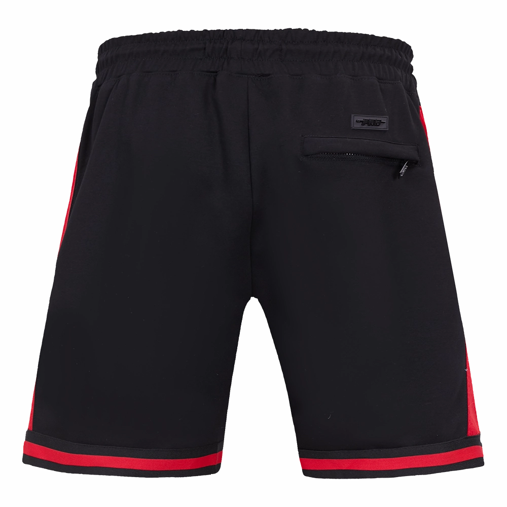 NFL SAN FRANCISCO 49ERS SCRIPT TAIL MEN'S DOUBLE KNIT 2.0 SHORT (BLACK/RED)
