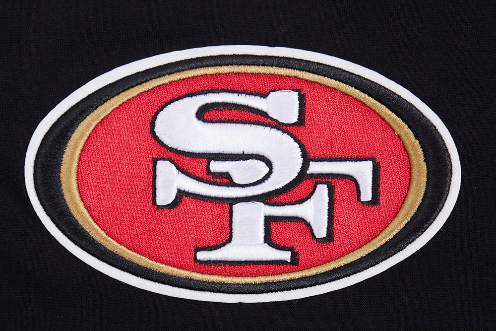 NFL SAN FRANCISCO 49ERS SCRIPT TAIL MEN'S DOUBLE KNIT 2.0 SHORT (BLACK/RED)