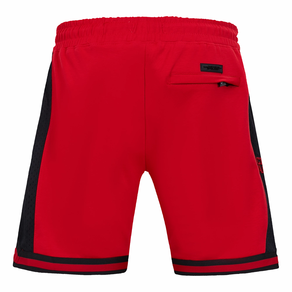 NFL SAN FRANCISCO 49ERS SCRIPT TAIL MEN'S DOUBLE KNIT 2.0 SHORT (RED/BLACK)