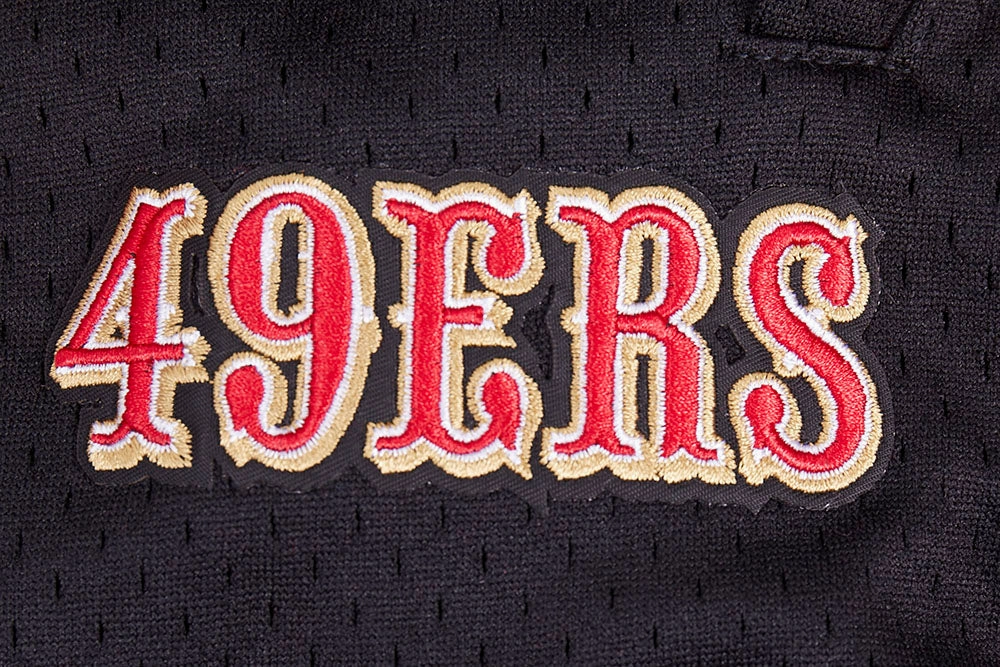 NFL SAN FRANCISCO 49ERS SCRIPT TAIL MEN'S DOUBLE KNIT 2.0 SHORT (RED/BLACK)