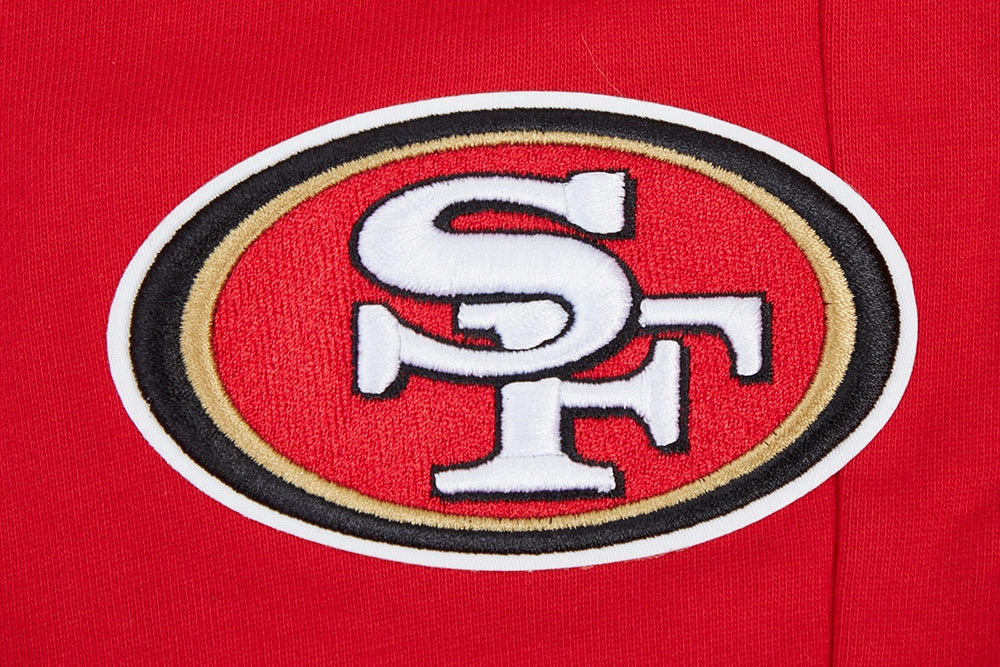 NFL SAN FRANCISCO 49ERS SCRIPT TAIL MEN'S RIB FLEECE SWEATPANT (RED/BLACK)