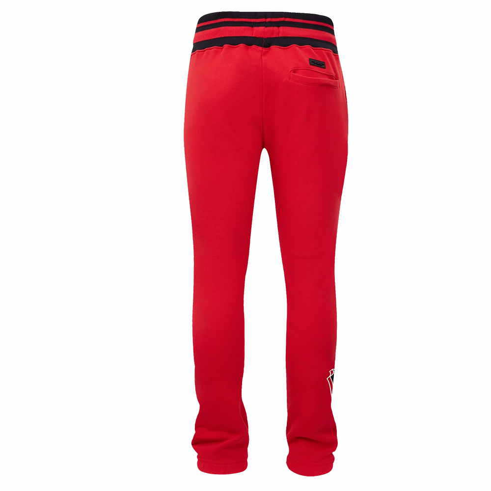 NFL SAN FRANCISCO 49ERS SCRIPT TAIL MEN'S RIB FLEECE SWEATPANT (RED/BLACK)
