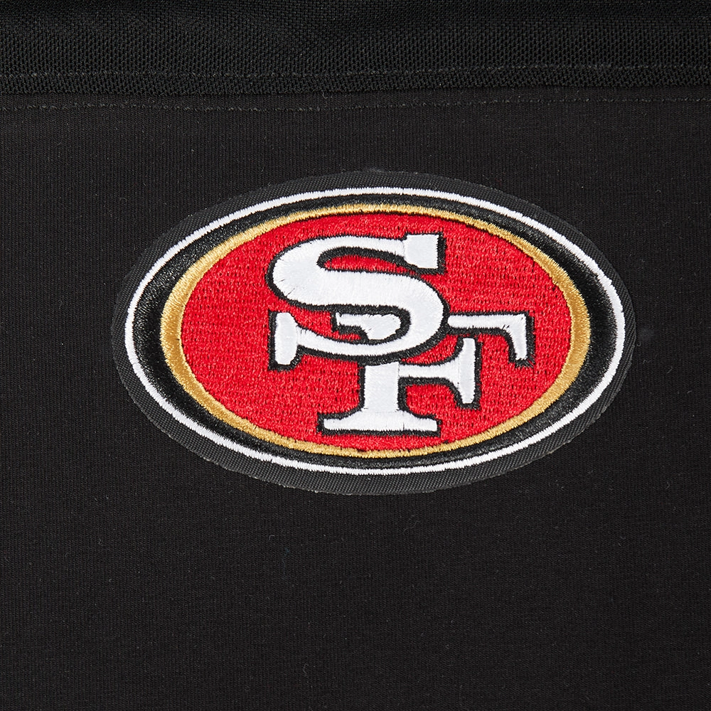 NFL SAN FRANCISCO 49ERS SHEER INFLUENCE WOMEN'S SHEER BOXY TEE (BLACK)