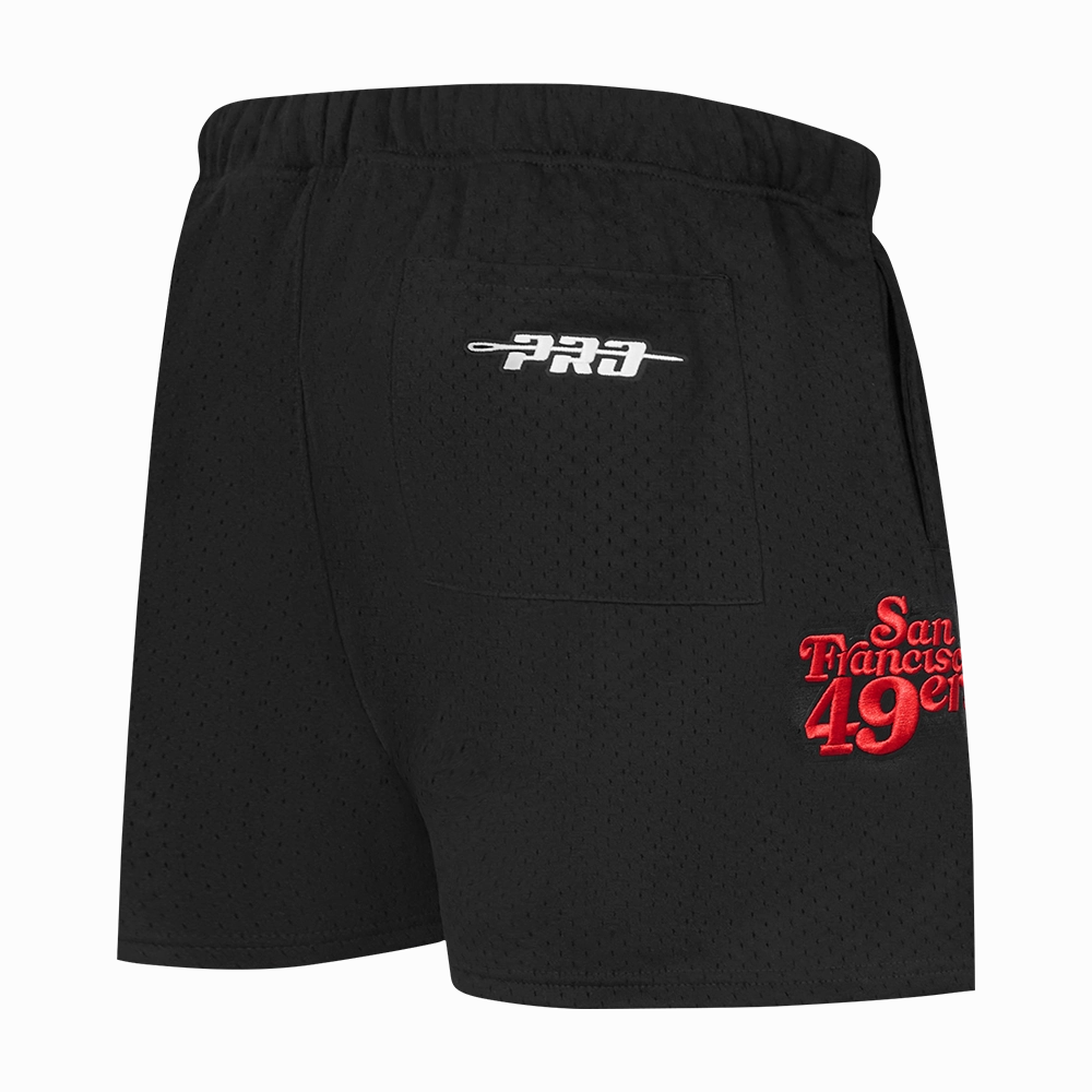 NFL SAN FRANCISCO 49ERS SOUVENIR MEN'S MESH SHORT (BLACK)