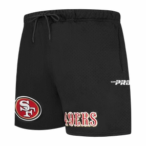 NFL SAN FRANCISCO 49ERS SOUVENIR MEN'S MESH SHORT (BLACK)
