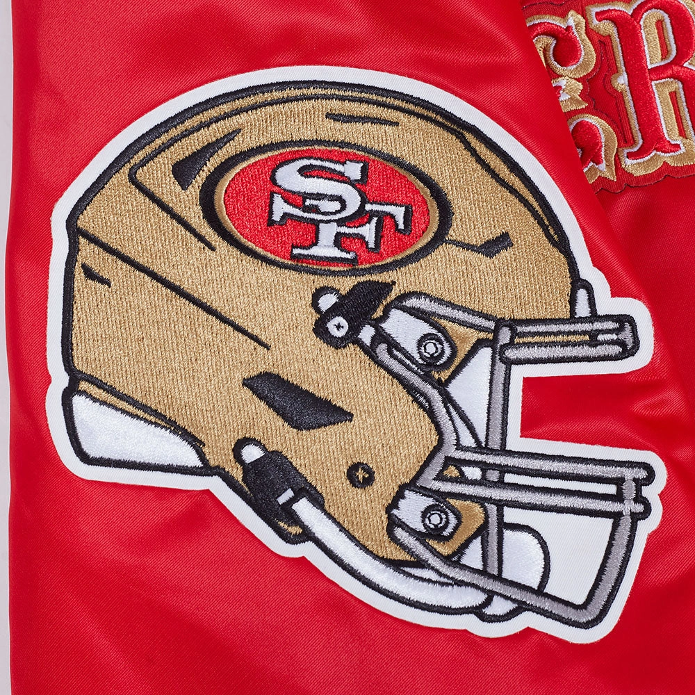 NFL SAN FRANCISCO 49ERS SOUVENIR MEN'S SATIN JACKET (RED)