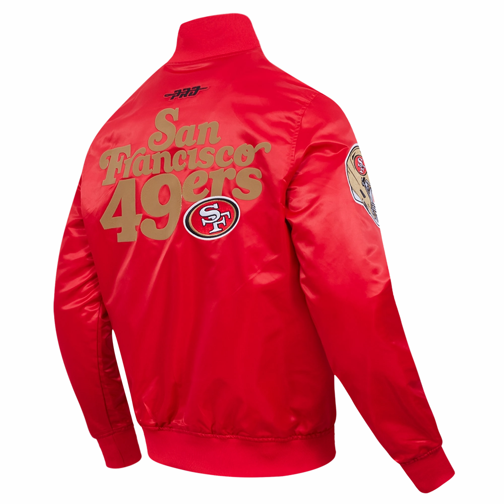 NFL SAN FRANCISCO 49ERS SOUVENIR MEN'S SATIN JACKET (RED)