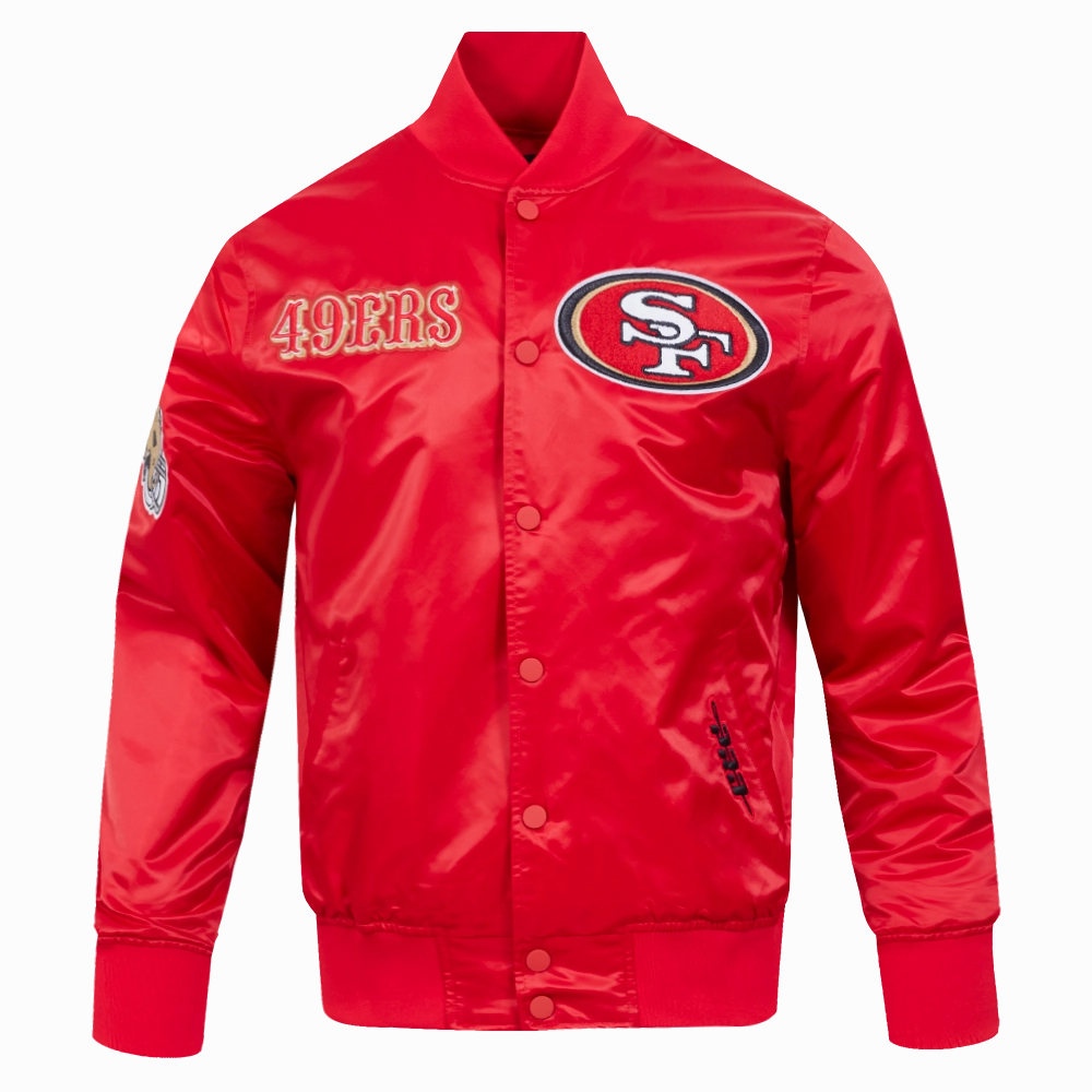 NFL SAN FRANCISCO 49ERS SOUVENIR MEN'S SATIN JACKET (RED)