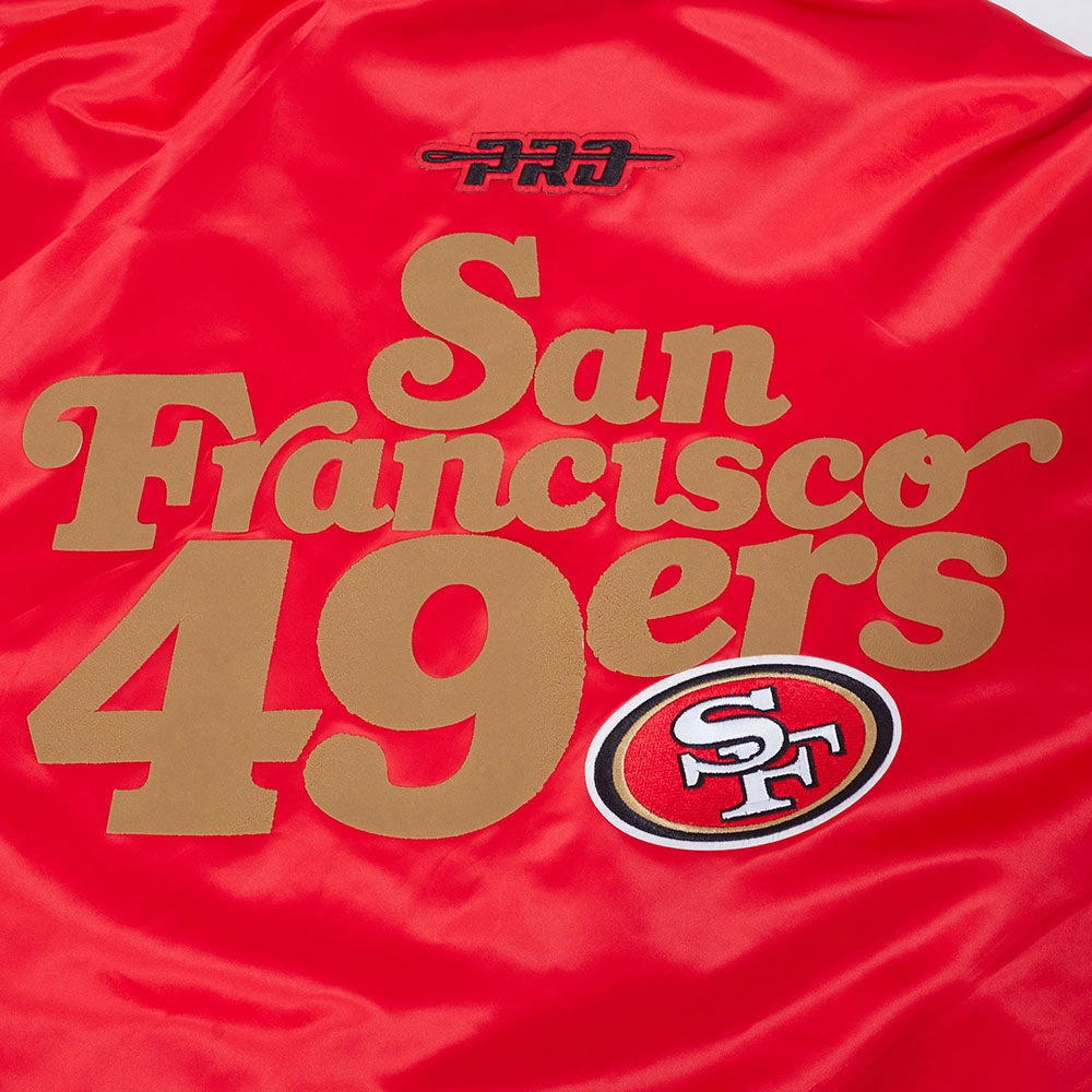 NFL SAN FRANCISCO 49ERS SOUVENIR MEN'S SATIN JACKET (RED)