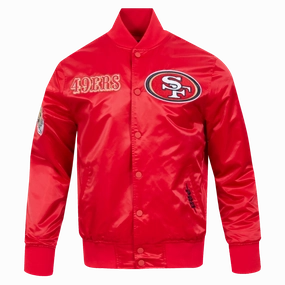 NFL SAN FRANCISCO 49ERS SOUVENIR MEN'S SATIN JACKET (RED)
