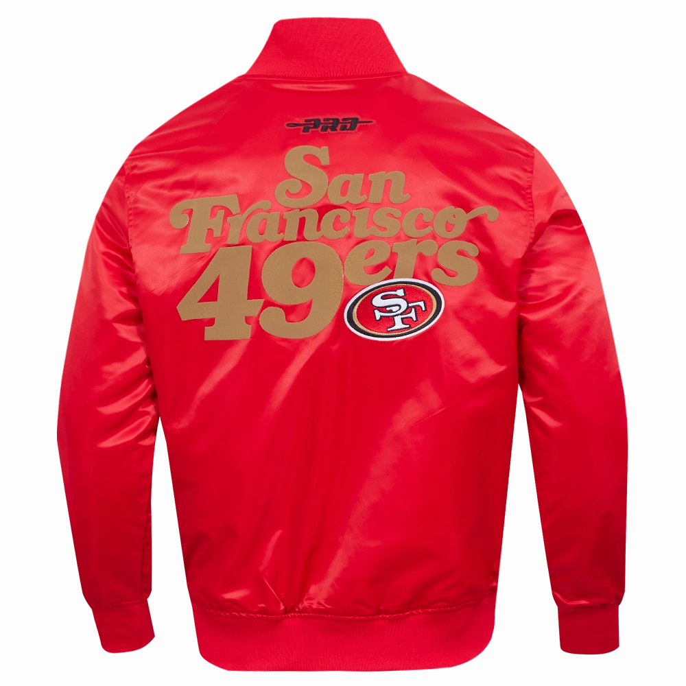 NFL SAN FRANCISCO 49ERS SOUVENIR MEN'S SATIN JACKET (RED)