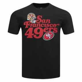 NFL SAN FRANCISCO 49ERS SOUVENIR MEN'S SINGLE JERSEY TEE (BLACK)