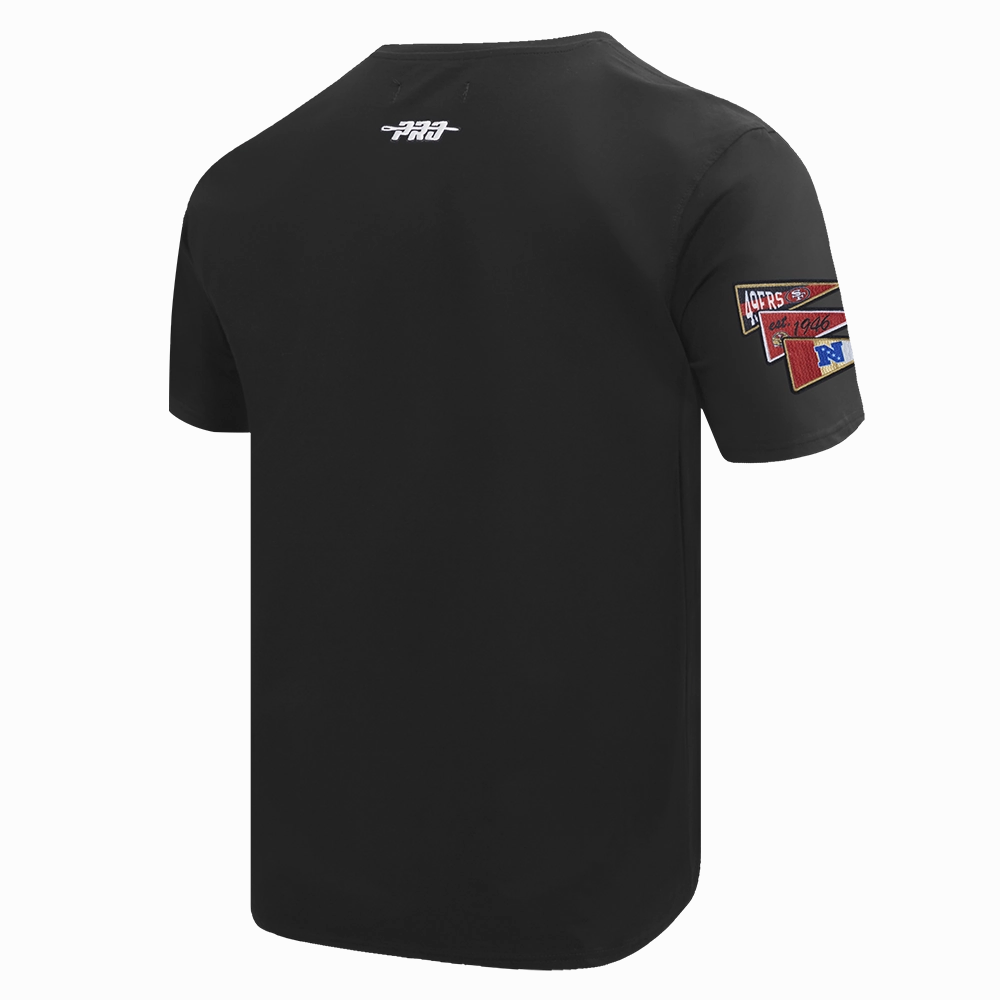 NFL SAN FRANCISCO 49ERS TEAM PENNANTS MEN'S   TEE (BLACK)