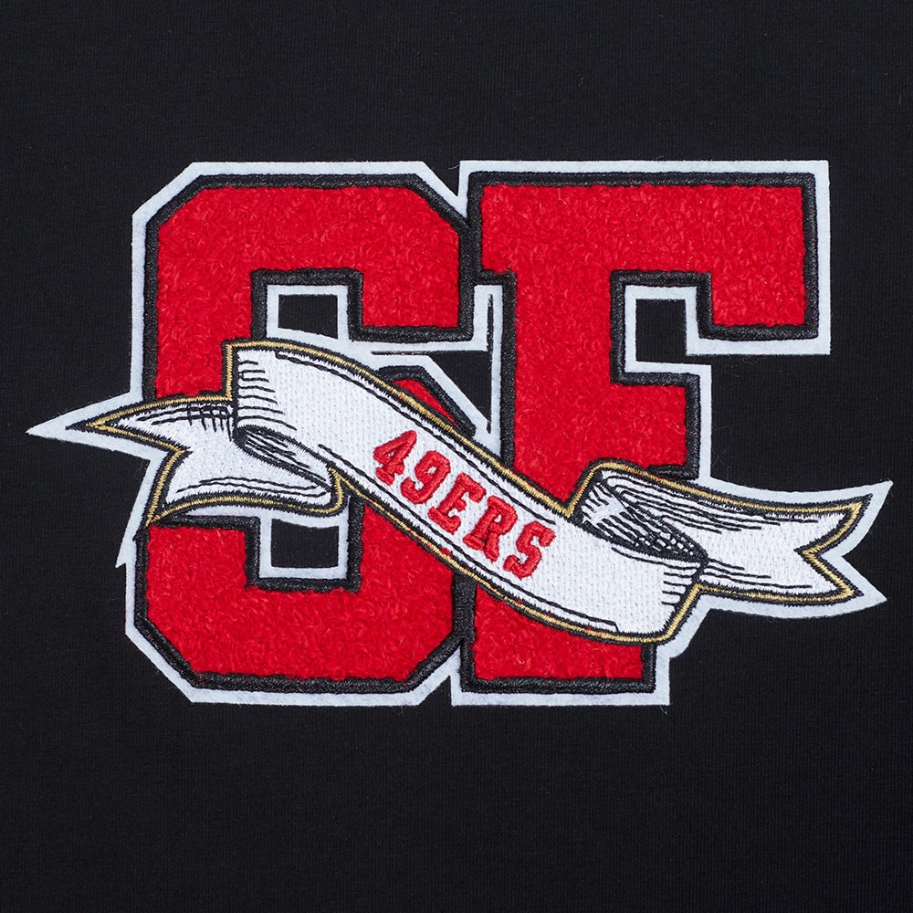 NFL SAN FRANCISCO 49ERS TEAM PENNANTS MEN'S   TEE (BLACK)