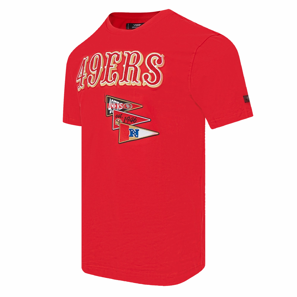 NFL SAN FRANCISCO 49ERS TEAM PENNANTS MEN'S WORDMARK   TEE (RED)