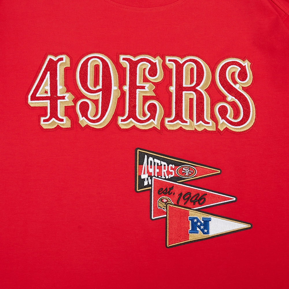 NFL SAN FRANCISCO 49ERS TEAM PENNANTS MEN'S WORDMARK   TEE (RED)