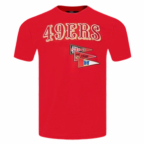NFL SAN FRANCISCO 49ERS TEAM PENNANTS MEN'S WORDMARK   TEE (RED)