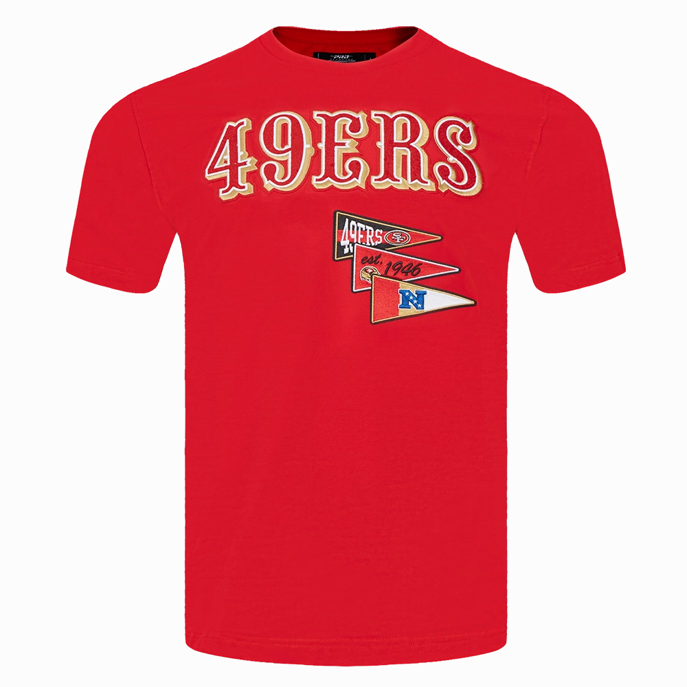 NFL SAN FRANCISCO 49ERS TEAM PENNANTS MEN'S WORDMARK   TEE (RED)